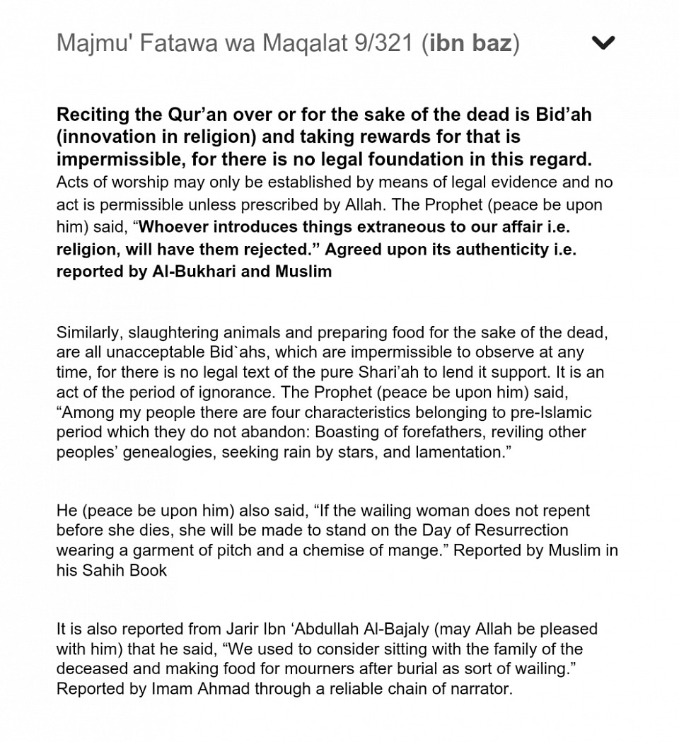 Majmu' Fatawa wa Maqalat 9/321 (ibn baz)